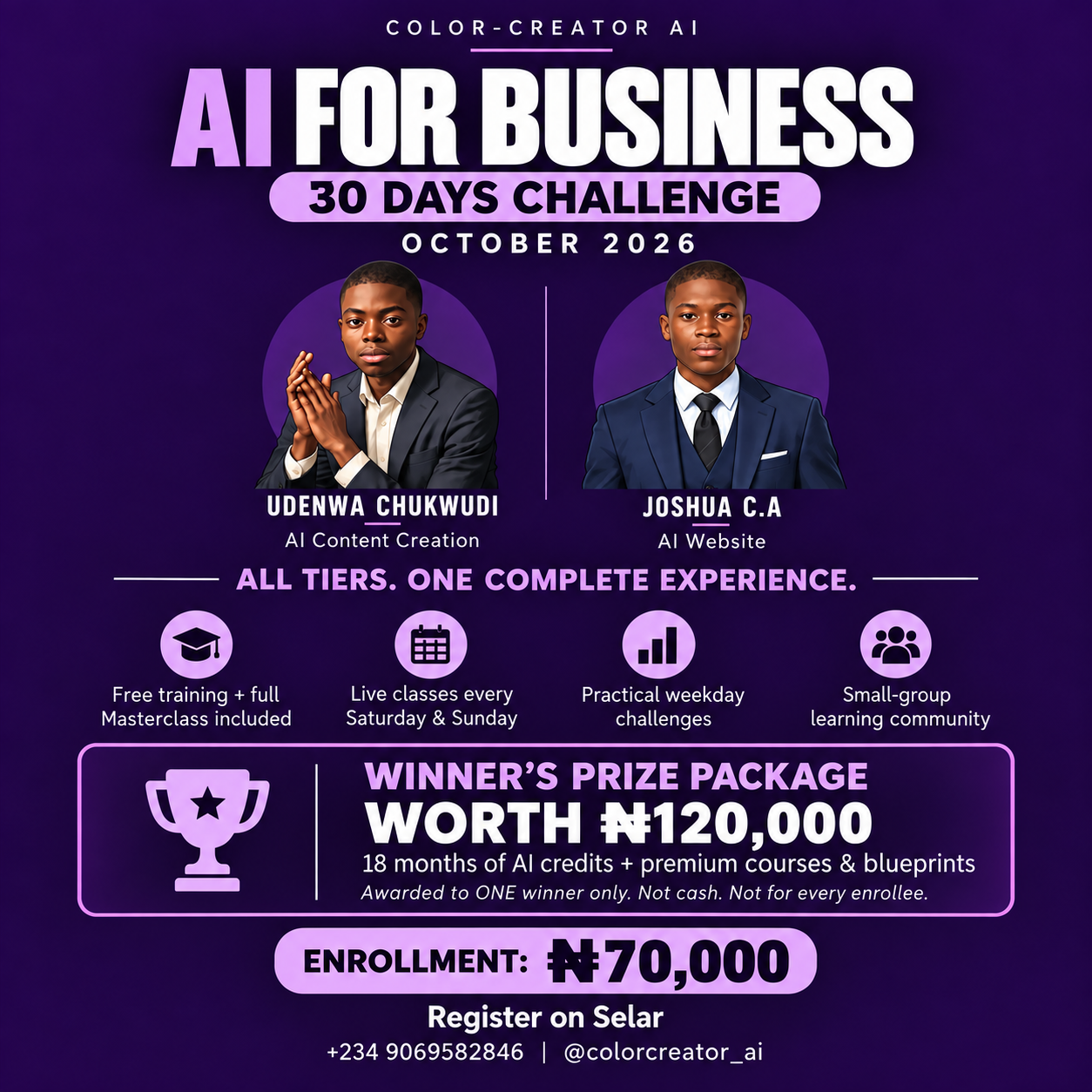 Color-Creator AI 30 Days Challenge Presenter
